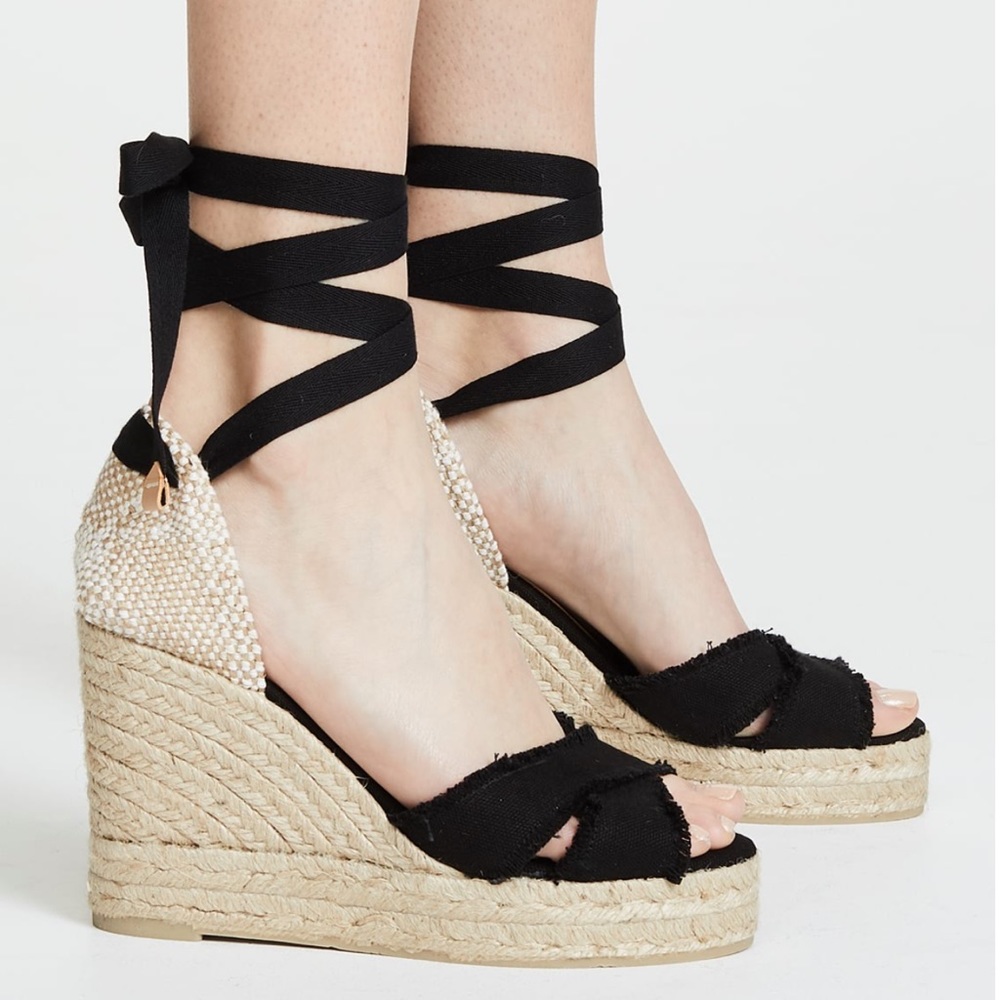 Black castaner espadrilles, new and unworn